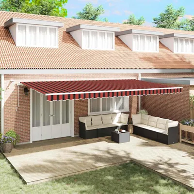 Immagine prodotto di Maison Exclusive - Telo per tenda da sole arancione e marrone 600 x 350 cm in poliestere