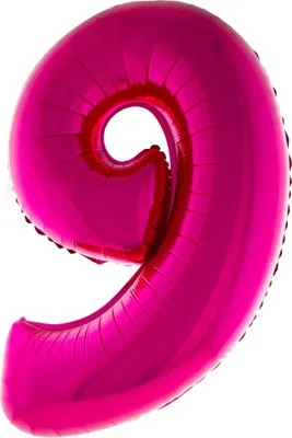 Produktbild von XXL Zahlen Folienballon 100 cm - Pink Zahl 9
