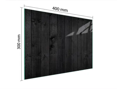 Produktbild von Schneidebrett Herdabdeckplatte Multiglasschneidplatte 40x30 cm Holz Schwarz