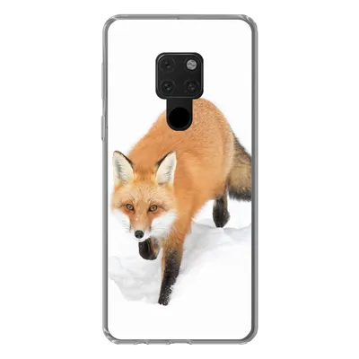 Produktbild von MuchoWow® Handyhülle Schutzhülle Hülle für Huawei P40 Lite Fuchs - Schnee - Winter Silikon Softcase Handy Hülle - Handy