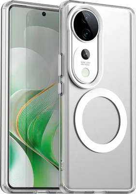 Image de Etui magnétique pour Vivo S19, étui antichoc fin, mat et translucide Blanc