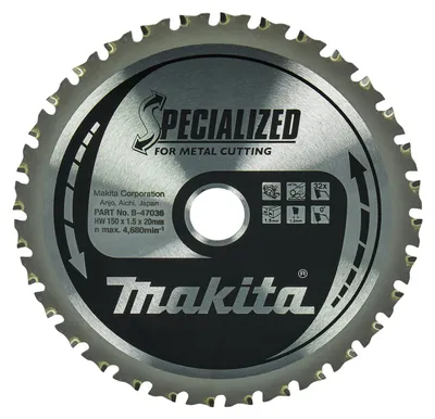 Productafbeelding van Makita B-47036 zaagblad voor metaal, 150x20x32 tanden
