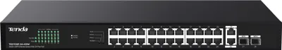 Immagine prodotto di Tenda TEG1128P-24-410W Switch Gigabit PoE+ 24x 1Gbps PoE+ 802.3af/at + 2x SFP + 2x RJ45, 370W, Rack