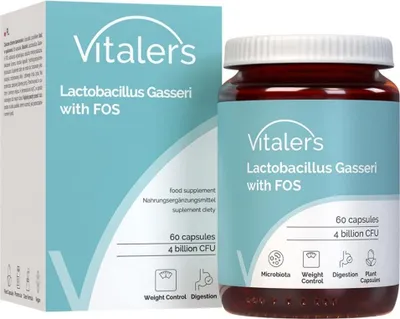 Immagine prodotto di Lactobacillus Gasseri con FOS di Vitaler – 60 capsule, vegano, composizione pura, fornitura per 2 mesi