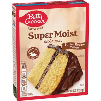 Produktbild von Betty Crocker Super Moist Cake Mix Butter Recipe Yellow 375g
