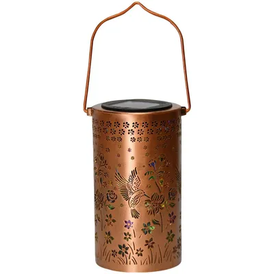 Produktbild von Solar Laterne Geschenk für Frauen, LED Gartenlampe bunt Kolibri, wasserdicht Metall, für Balkon Terrasse & Garten Deko