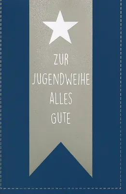 Produktbild von Jugendweihe - Glückwunschkarte im Format 11,5 x 17 cm mit
