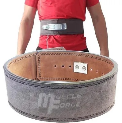 Zdjęcie produktu dla Pas do trójboju siłowego skórzany stalowa klamra s/m/l powerlifting