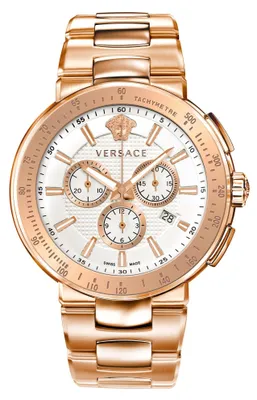 Produktbild von Versace Herren Armbanduhr Mystique Sport 46 mm Chronograph Armband Edelstahl VFG180016