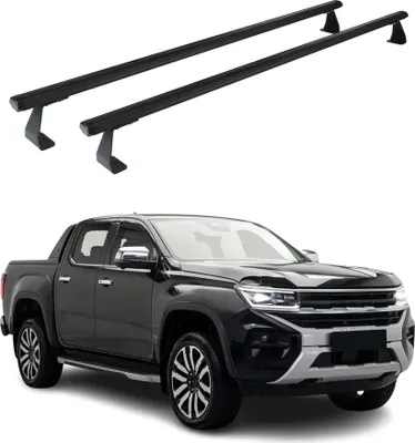 Produktbild von Dachträger Gepäkträger für VW Amarok mk2 2022-2025 Schwarz Alu 2 tlg
