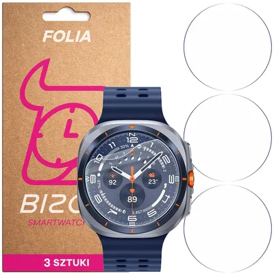 Produktbild von 3x Schutzfolie für den Bildschirm für Galaxy Watch Ultra 1 / Ultra 2 / 6 Classic 47 mm, Bizon Watch HydroFlex