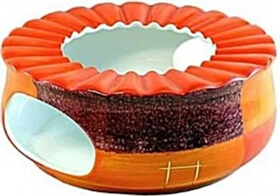 Produktbild von ChaCult Stövchen Serie Patricia 8cm aus Keramik mit Goldauflage
