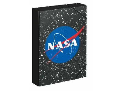 Produktbild von Baagl Heftbox für Schulranzen - Heftmappe A4 für Kinder mit Gummiband und Innenklappen - Sammelmappe, Sammelbox mit Gummizug für Jungen (NASA)