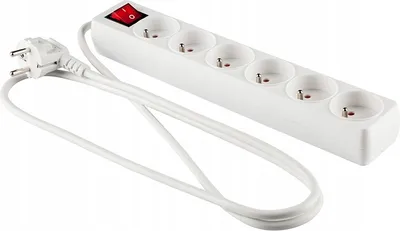 Obrázek produktu pro 6cestný prodlužovací kabel, 1,5 m +0 s přepínačem