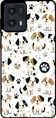 Produktbild von Smartphonica Handytasche Passend für Motorola Moto G13 / G23 / G53 mit Hundedruck - TPU Rückseite Fall Hund Design