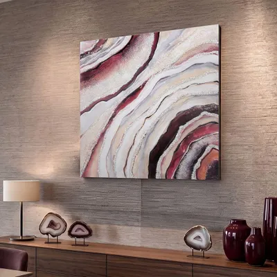 Obrázek produktu pro Vícebarevný abstraktní obraz na plátně 80x2,8x80 cm