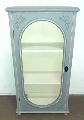 Imagen del producto de Vitrina Meander, color gris, 41x26x75 cm