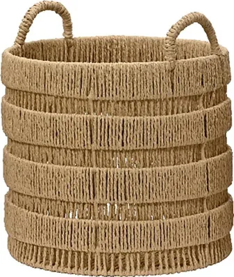 Produktbild von Aufbewahrungskorb - Ø 33 cm - Braun - Papierseil - mit Griffe