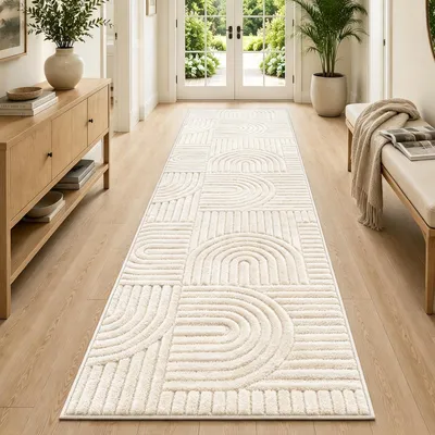 Produktbild von Waschbarer Halbläufer 80 x 300 cm Rutschfest Modernes Design