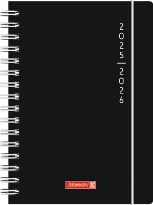 Produktbild von BRUNNEN Schülerkal. 25/26 "Plain Black" 1 S. = 1 T. A5