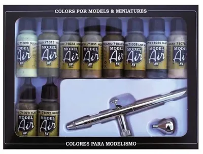 Tarnfarben-Set I, Acrylfarbe, 17 ml, 10 Farben, für Modellbau