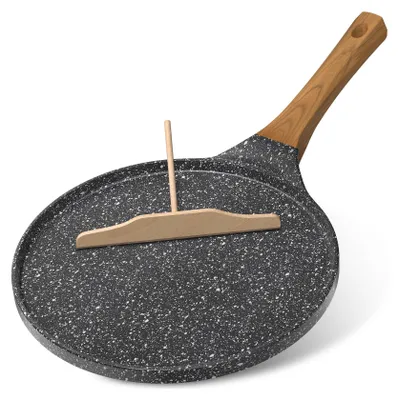 Image de Crêpière Antiadhésive 26 cm, Poêle à Crêpes Plate Compatible Induction