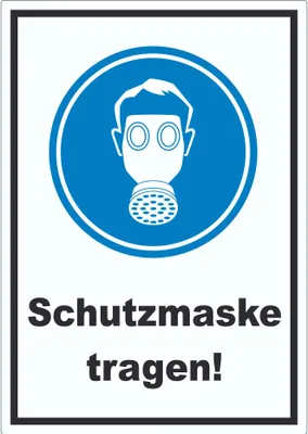 Produktbild von Schutzmaske tragen Aufkleber A9 (37x52mm)