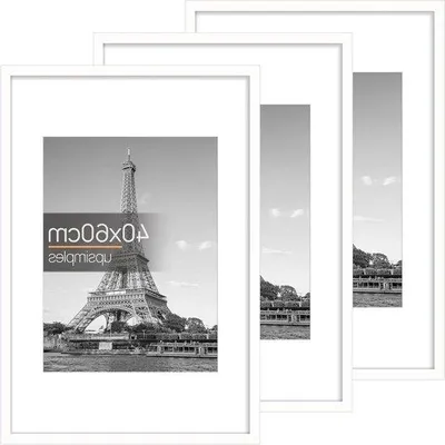 Zdjęcie produktu dla Allecto Premium - Zestaw 3 fotolijst biały 40x60 - Drewniany fotolijst do dekoracji ścian