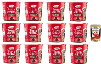 Produktbild von Eridania- Torta Subito! Gusto Cioccolato Schokoladengeschmack mit warmer Herznote 12x 60 g + Italian Gourmet polpa 400gr