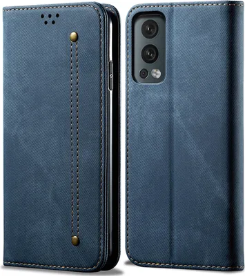 Obrázek produktu pro OnePlus Nord 2 5G Pouzdro, Kožené Peněženkové Pouzdro s Magnetickým Uzavíráním a Stojánkem pro OnePlus Nord 2 5G modré