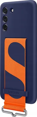 Zdjęcie produktu dla Etui Samsung Silikonowe etui z paskiem do Galaxy S21 FE 5G, granatowe
