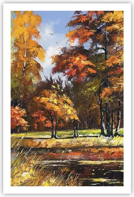 Produktbild von Poster - Poster ohne Rahmen - Park Herbst Wasser - 61x91,5 cm - Wand Bild - Wanddeko - Wandbilder - Kunstposter - Wandposter - Bilder - Kunstdruck - Wanddekoration - Wandbild - P2XPA61x91-3536