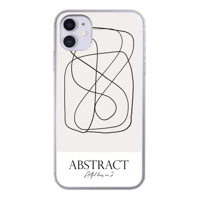Produktbild von MuchoWow® Handyhülle Schutzhülle Hülle für iPhone 11 Kunst - Linienkunst - Abstrakt Silikon Softcase Handy Hülle - Handytasche