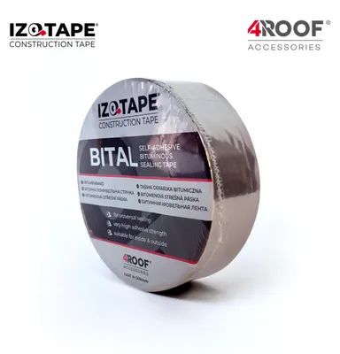 Zdjęcie produktu dla Tasma dekarska bitumiczna uszczelniajaca IZOTAPE BITAL 50mm x 10m ALUM