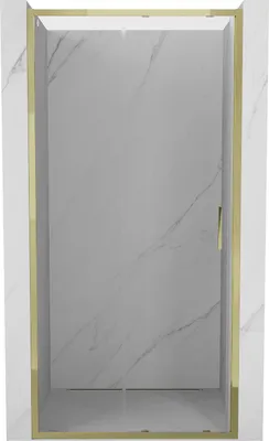 Image de Mexen Exo portes de douche coulissantes 100 cm, transparentes, dorées - 8151-100-000-50-00
