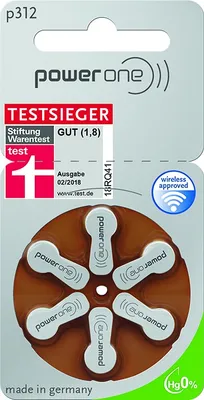 Obrázok produktu pre Power One 312 gombíková bunka na načúvací prístroj