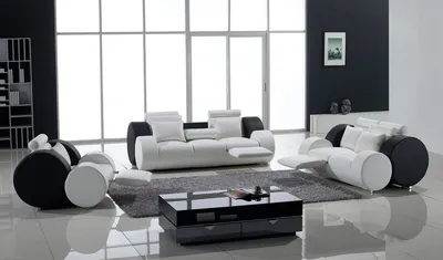 Produktbild von Sofagarnitur Polster Leder 3+1+1 Sitzer Design