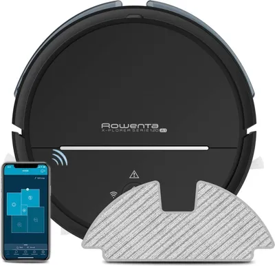 Produktbild von Rowenta X-Plorer Serie 120 AI RR7875, Beutellos, Schwarz, Rund, Ladend, 65 dB, 0,7 l