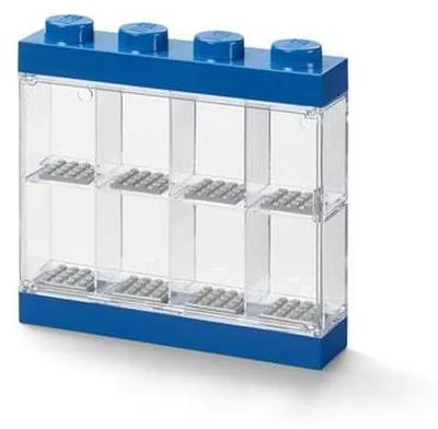 Obrázok produktu pre Zberateľská krabica na minifigúrky, 8 priehradiek, LEGO, modrá