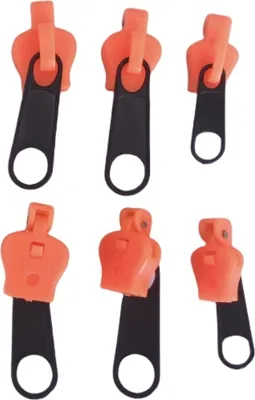 Image de INF Kit de réparation de fermeture à glissière, pack de 6 Orange