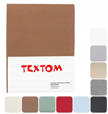 Produktbild von Textom Spannbettlaken Jersey 200x220cm Baumwolle Hoher Matratzenkomfort