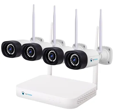 Produktbild von LUVISION Dual WLAN Funk Video Überwachungssystem 10 Kanal Mini NVR 5MP Überwachungskamera Mikrofon Cloud (Versandrückläufer)