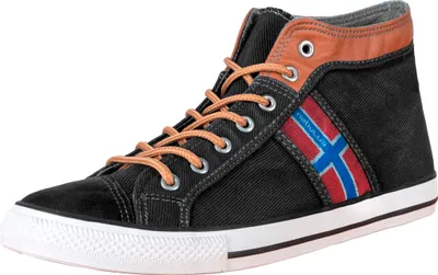 Produktbild von Nebulus Teil-Leder Sneaker UTAH High Herren, Ledersneaker, Turnschuhe, P6970 - Herren, schwarz, 44