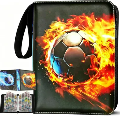Produktbild von Fußball Sammelalbum, Fußball Sammelkarten Album, 50 Seiten 900 Karten Kapazität, PolyurethanTragbar Wasserdicht Fußballkarten Sammelbuch, Fussball Sammelheft