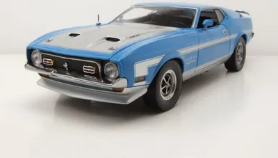 Produktbild von Sun Star 3628 Ford Mustang Boss 351 1971 grabber blau silber 1:18