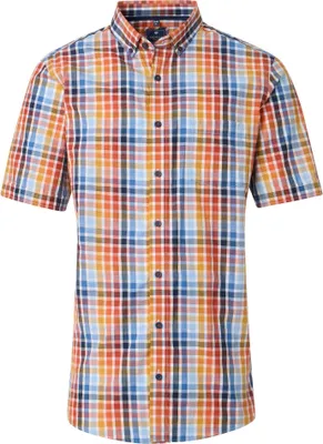 Produktbild von Redmond - Comfort Fit Herren Freizeithemd Kurzarm (251400999), Größe:XXL, Farbe:Orange (210)
