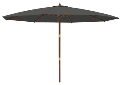 Produktbild von vidaXL Sonnenschirm mit Holzmast Anthrazit 400x273 cm