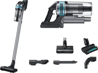 Produktbild von Samsung Jet 75 pet, Stabstaubsauger, Beutellos, Schwarz, Chrom, Mintfarbe, 0,8 l, Trocken, Multizyklonisch