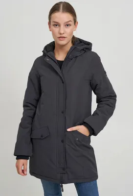 Produktbild von OXMO OXTamila Damen Übergangsmantel Parka Lange Jacke mit Kapuze