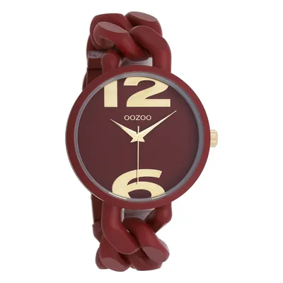 Produktbild von Oozoo Armbanduhr rot Kunststoff Timepieces Damen Analog-Quarzuhr UOC11267